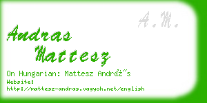 andras mattesz business card